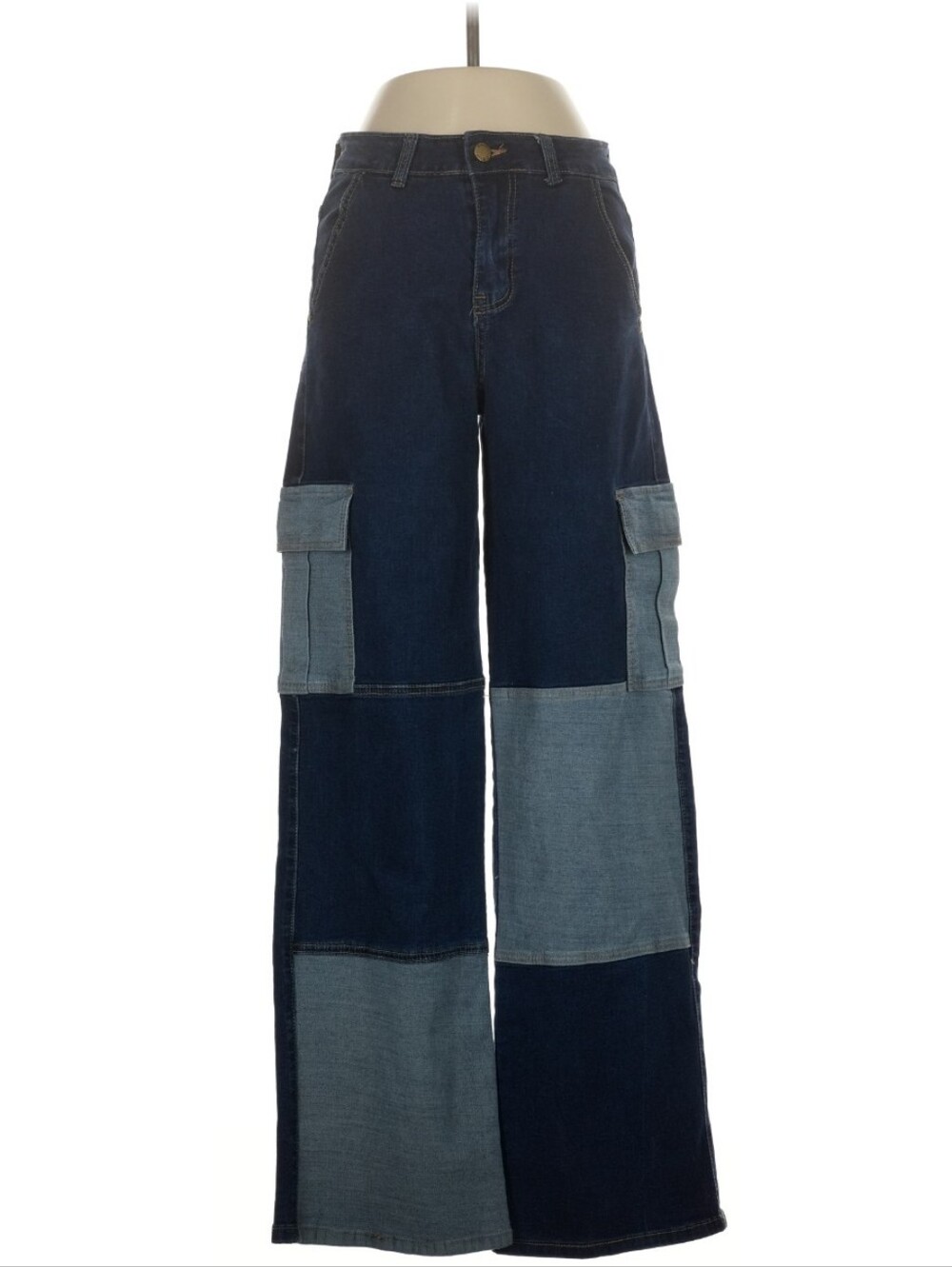 Bebe patchwork cargo jeans size 2/26